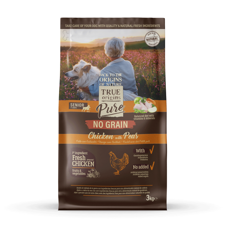 True Origins Pure - Croquettes Poulet et Pois Sans Céréales pour Chien Senior - 3kg Image numéro 1 True Origins Pure - Croquettes Poulet et Pois Sans Céréales pour Chien Senior - 3kg Image numéro 1