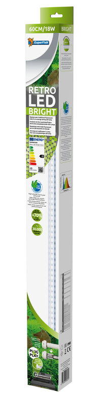 Superfish - Lampe Retro LED BRIGHT T8 etT5 pour Aquarium - 60cm/18W Image numéro 1 Superfish - Lampe Retro LED BRIGHT T8 etT5 pour Aquarium - 60cm/18W Image numéro 1