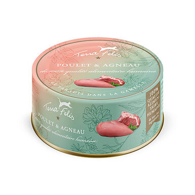 Terra Felis - Aliment Naturel au Poulet et Agneau pour Chats - 80g