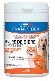 Francodex - Levure de Bière en Comprimés pour Chien et Chat - x60