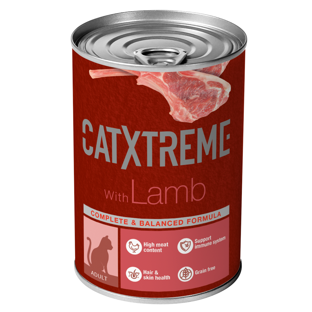 Catxtreme - P&acirc;t&eacute;e &agrave; l'Agneau pour Chat Adulte - 400g Image num&eacute;ro 1