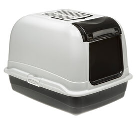 Ferplast - Maison de Toilettes Maxi Bella Cabrio pour Chats - Noir