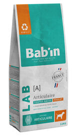 Bab'in - Croquettes Vétérinaires LAB Articulaire pour Chiens Medium & Maxi - 12kg