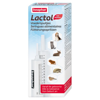 Beaphar - Lactol, 2 Seringues alimentaires de 14 ml pour alimentation des jeunes animaux - Lactol