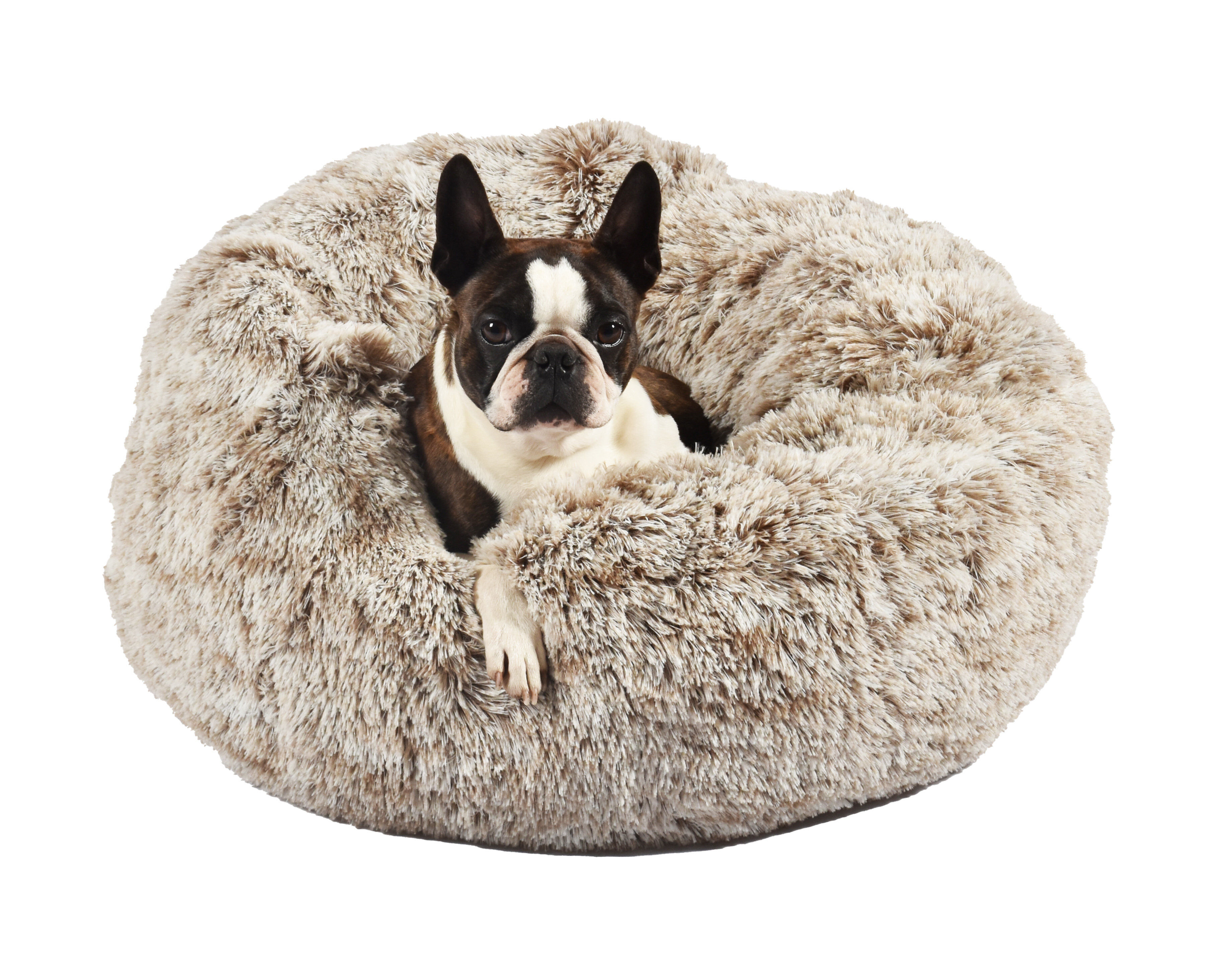 Bobby - Coussin Donut Fourrure Gris pour Chien et Chat - S Image num&eacute;ro 1