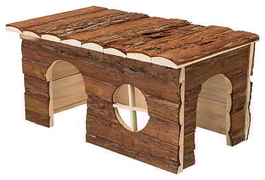 Trixie - Maison Jerrik lapins nains en bois d'écorce - 40x20x23cm