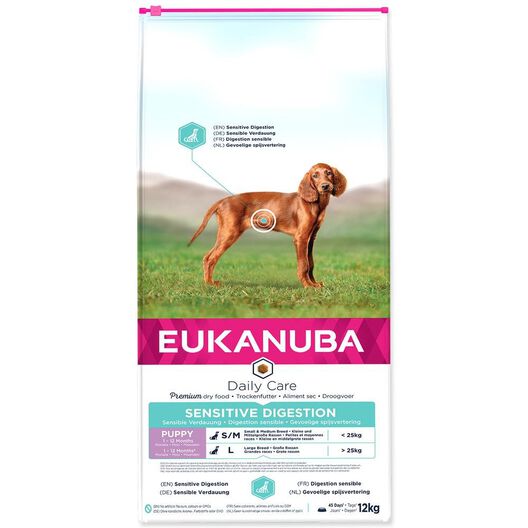 Eukanuba -  Croquettes Daily Care Chiot Digestion Sensible Pour Toutes Les Races Poulet 12kg image number null
