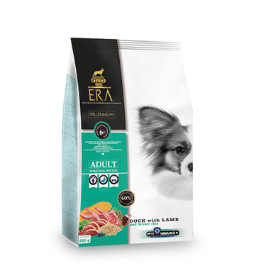 Era - Croquettes Millennium Canard et Agneau pour Chiens de Petites Races - 500g