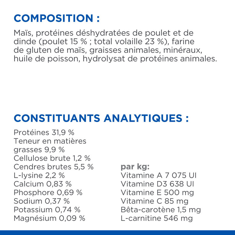 Hill's Science Plan -  Sterilised Cat Croquettes Pour Chat Stérilisé Au Poulet  -  1,5kg Image numéro 7 Hill's Science Plan -  Sterilised Cat Croquettes Pour Chat Stérilisé Au Poulet  -  1,5kg Image numéro 7