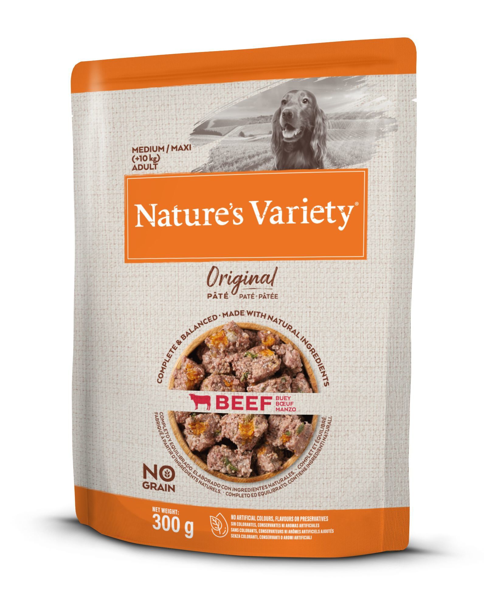 Nature's Variety - P&acirc;t&eacute;e Wet Original au B&oelig;uf pour Chien - 300g Image num&eacute;ro 1