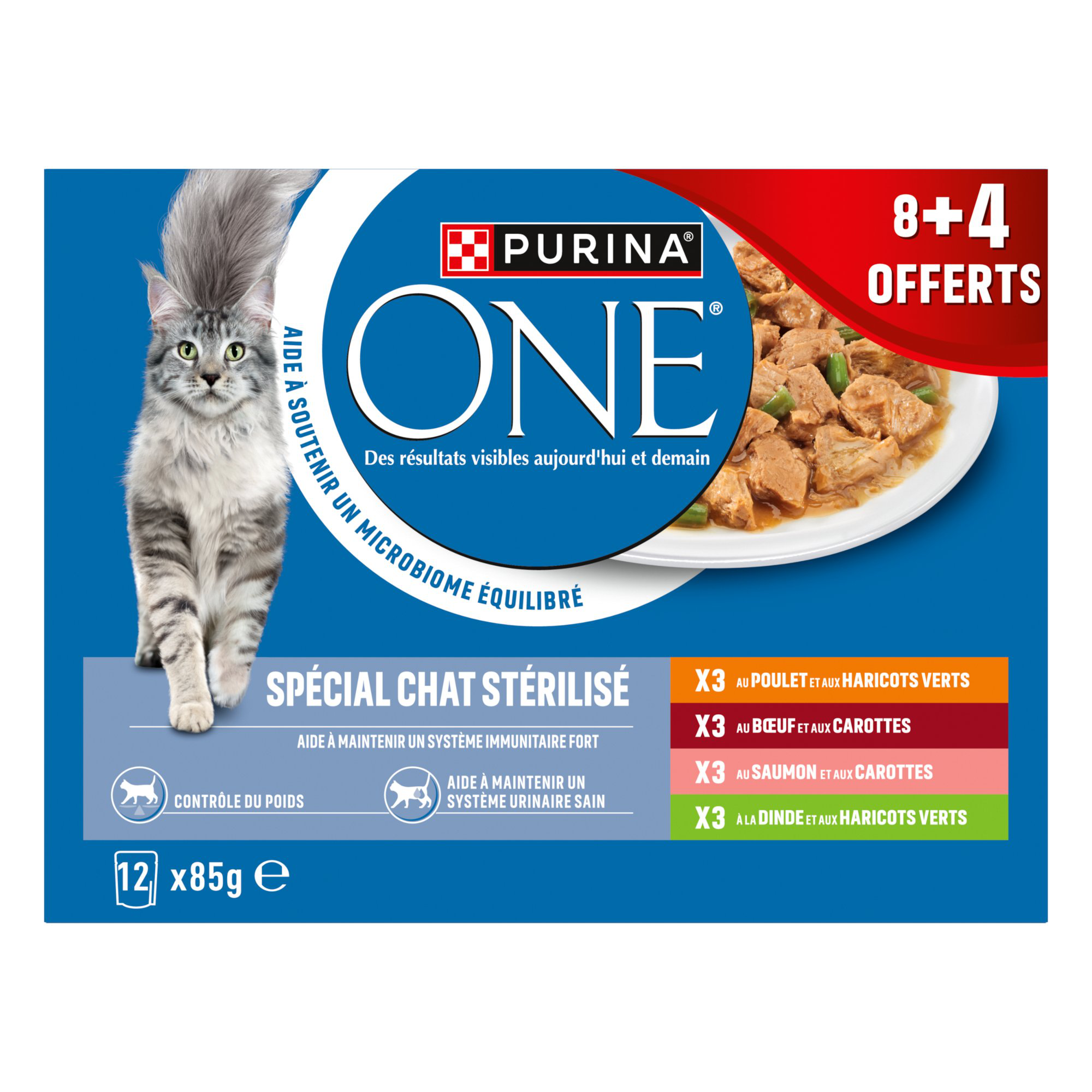Purina One - Sachets Fra&icirc;cheur Multivari&eacute;t&eacute;s Chat adulte St&eacute;rilis&eacute; - 12x 85g Image num&eacute;ro 5