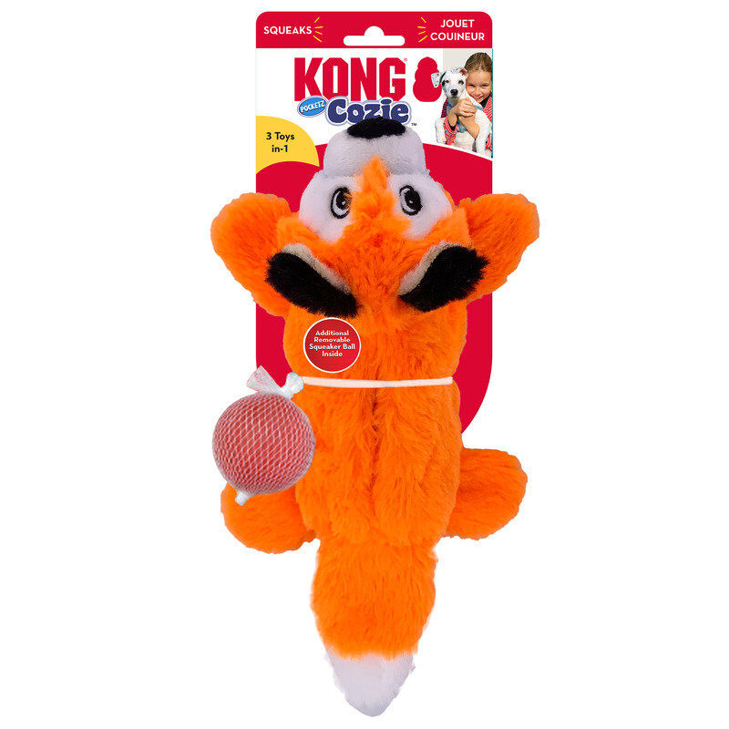 KONG - Jouet Peluche Cozie Pocketz Renard pour Chiens - M Image num&eacute;ro 1