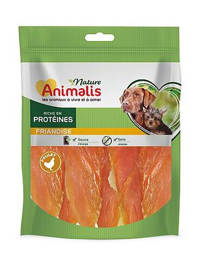 Animalis Nature - Friandises Escalope de Poulet pour Chien - 1Kg