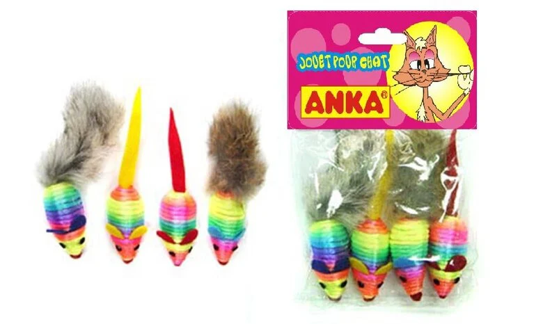 Anka - Jouet pour Chat Pack de 4 Souris Arc en Ciel Image numéro 1 Anka - Jouet pour Chat Pack de 4 Souris Arc en Ciel Image numéro 1