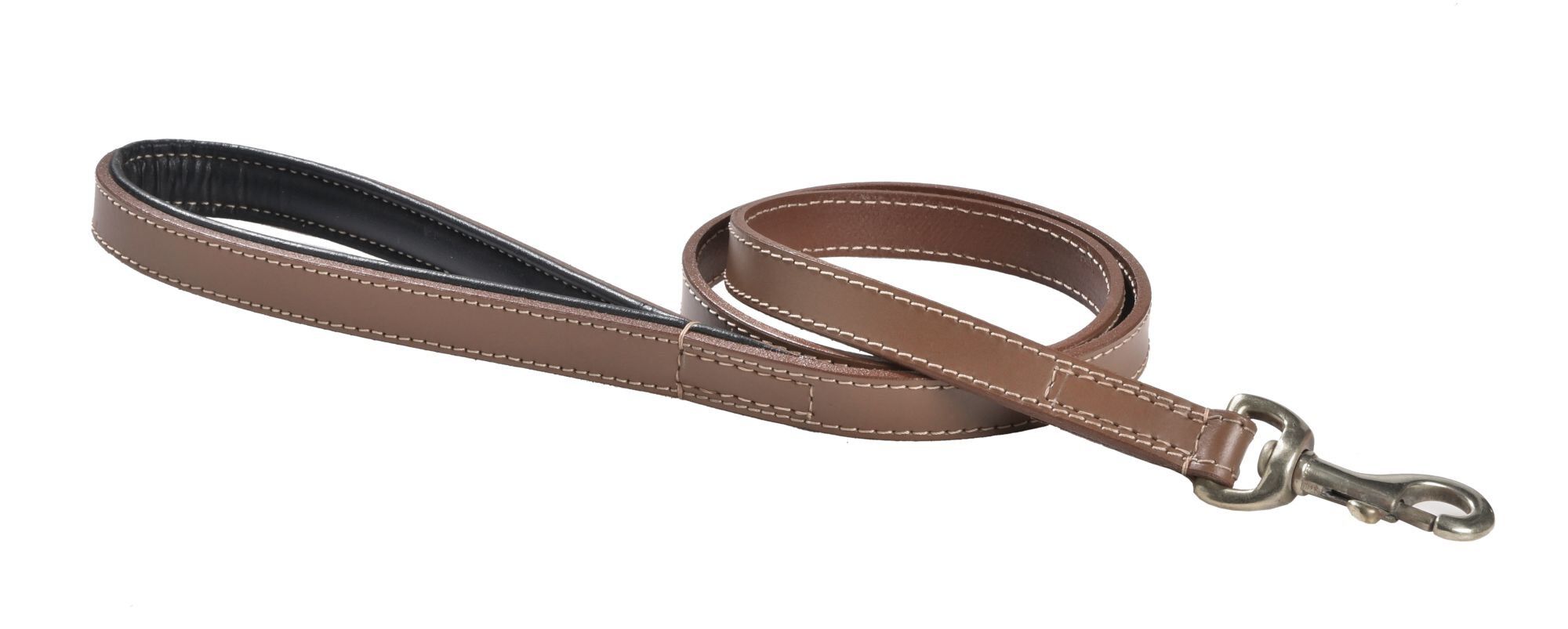 Bobby - Laisse Classique Haute Finition Marron pour Chiens - 60cm Image num&eacute;ro 1