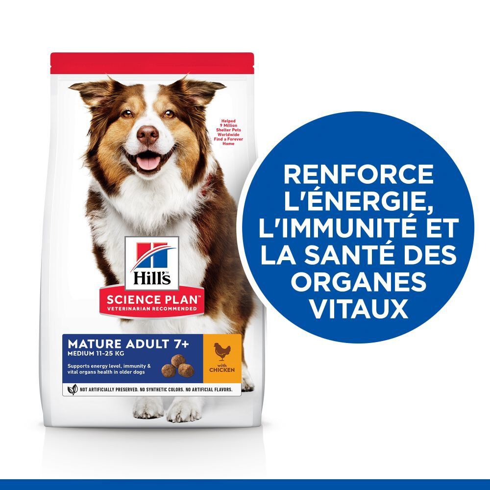 Hill's Science Plan - Mature Adult croquettes pour chien &acirc;g&eacute; au poulet - 2,5kg Image num&eacute;ro 12