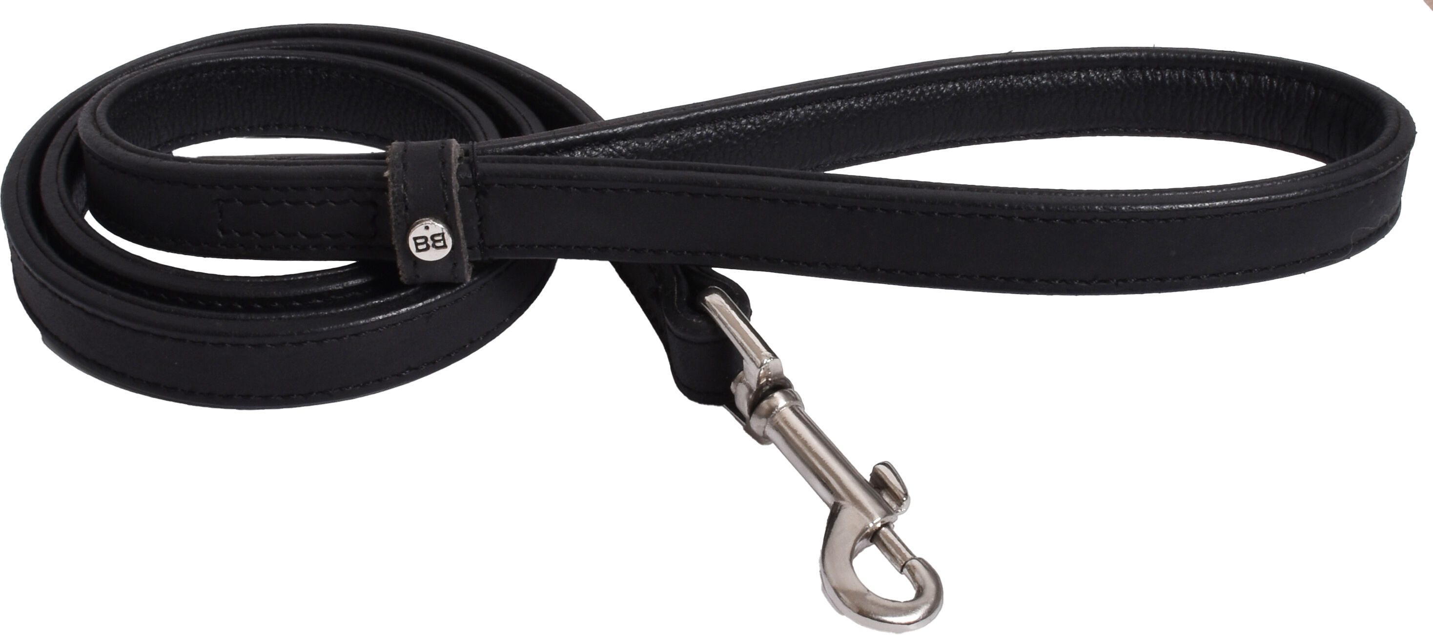 Bobby - Laisse Bone 120cmx18mm pour Chiens - Noir Image num&eacute;ro 1