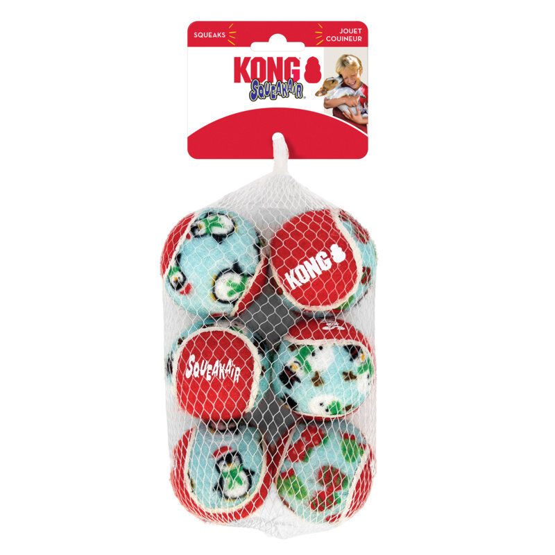 Kong - Jouet Holiday Squeakair Balls 6-Pk - M Image num&eacute;ro 1