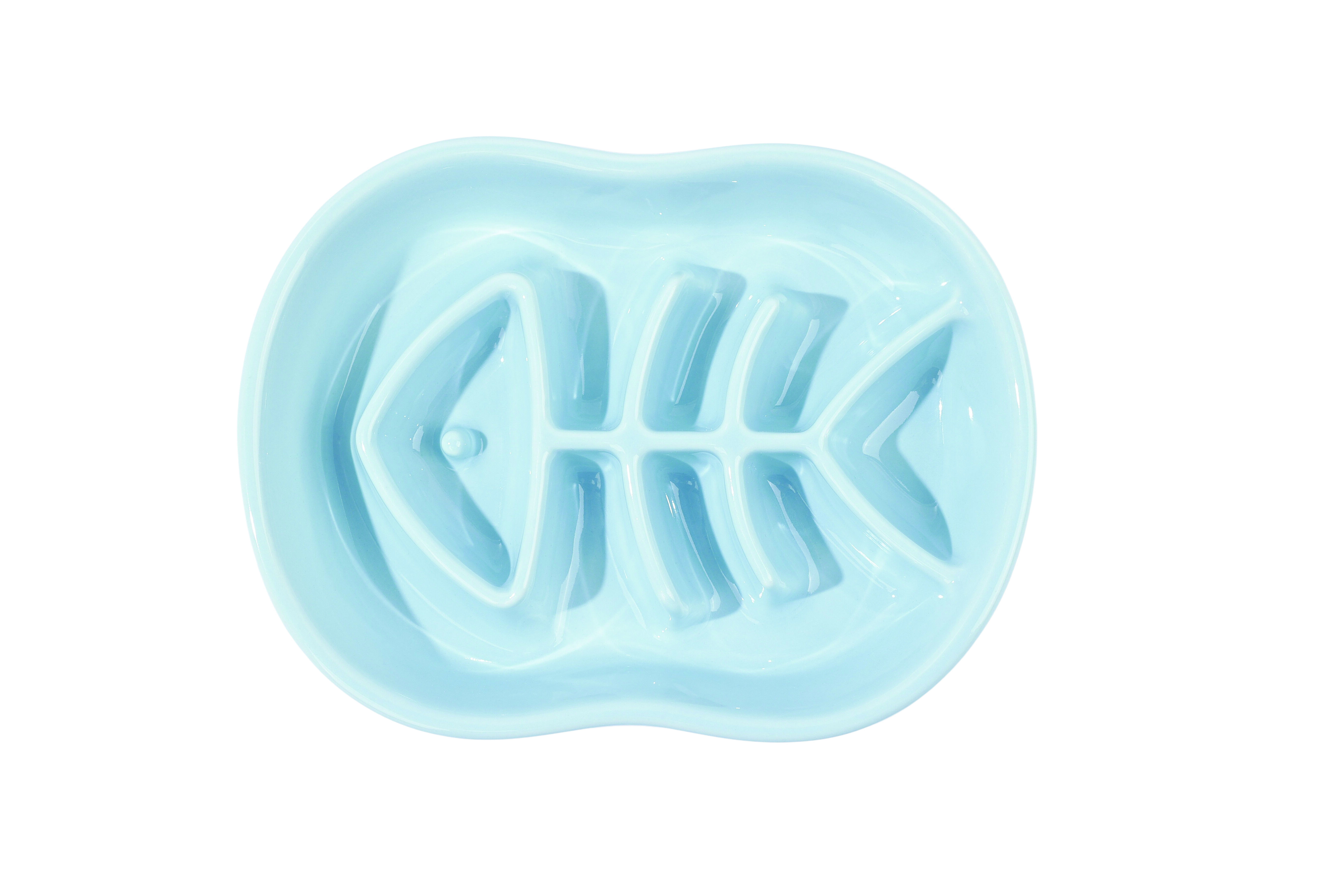 Leeby - Gamelle Anti-Glouton Design Poisson en C&eacute;ramique Pour Chats &ndash;-240ml Image num&eacute;ro 3