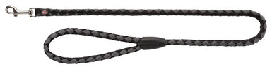 Trixie - Cavo laisse, S–M: 1,00 m/ø 12 mm, noir/gris graphite