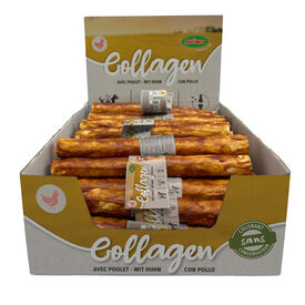 Bubimex - Friandise Stick de Collag&egrave;ne au Poulet pour Chiens - 25cm