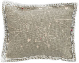 Trixie - Xmas coussin, en coton, valériane, 7 × 9 cm, beige/naturel