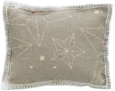 Trixie - Xmas coussin, en coton, valériane, 7 × 9 cm, beige/naturel