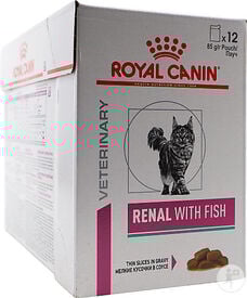 Royal Canin - Sachets Veterinary Diet Renal with Fish pour Chat - 12x85g