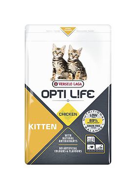 Opti Life - Croquettes Kitten au Poulet pour Chatons - 2,5Kg