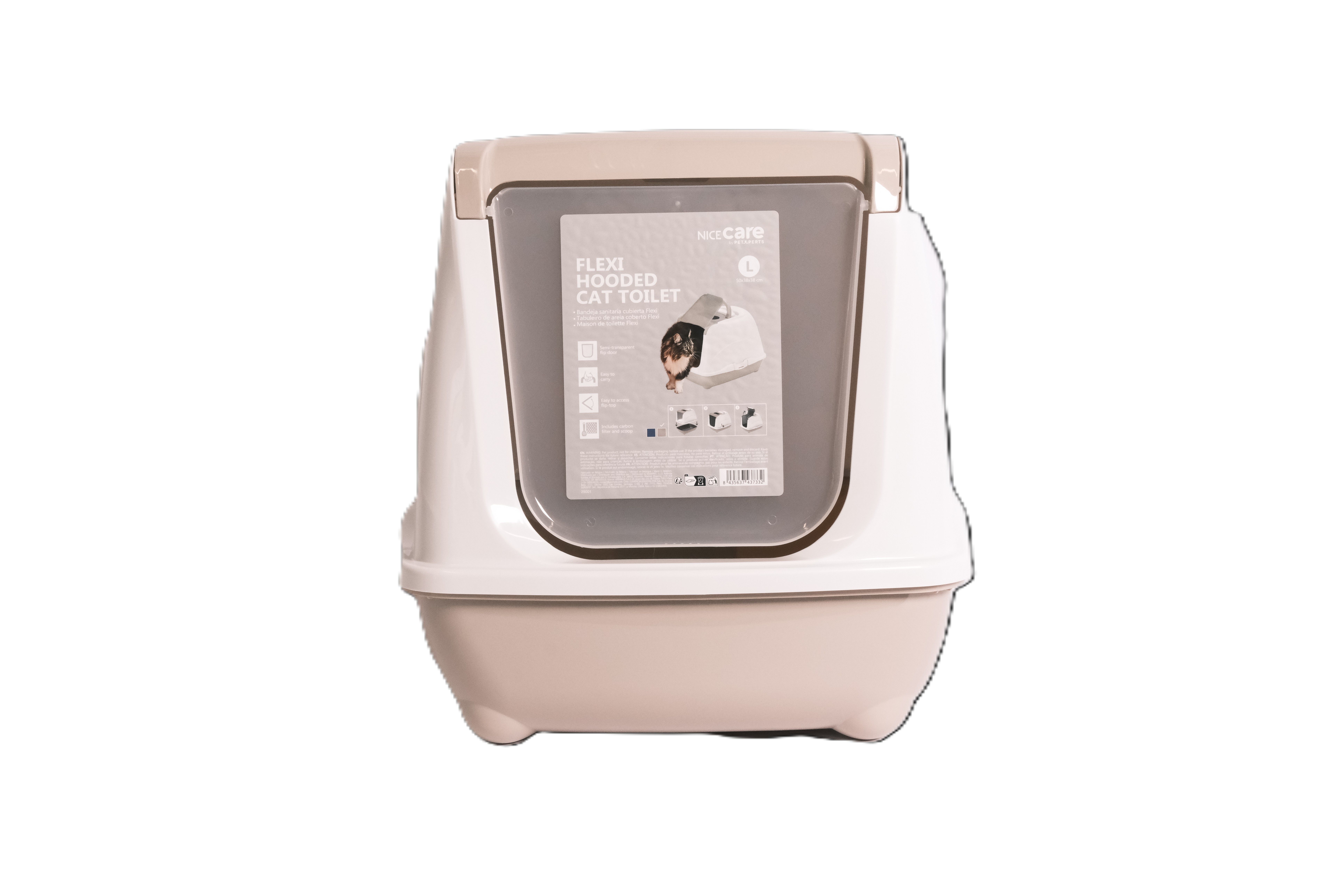 Nice Care - Maison de Toilette Flip pour Chats - Beige Image num&eacute;ro 1