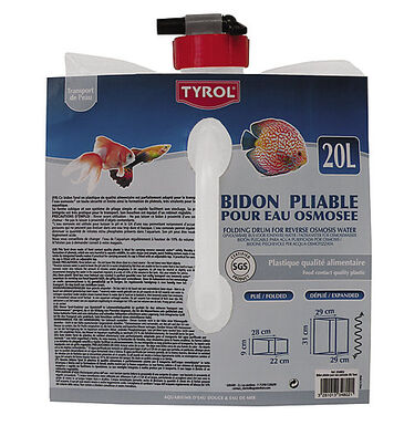 Tyrol - Bidon Pliable en Plastique pour Eau Osmosée - 20L