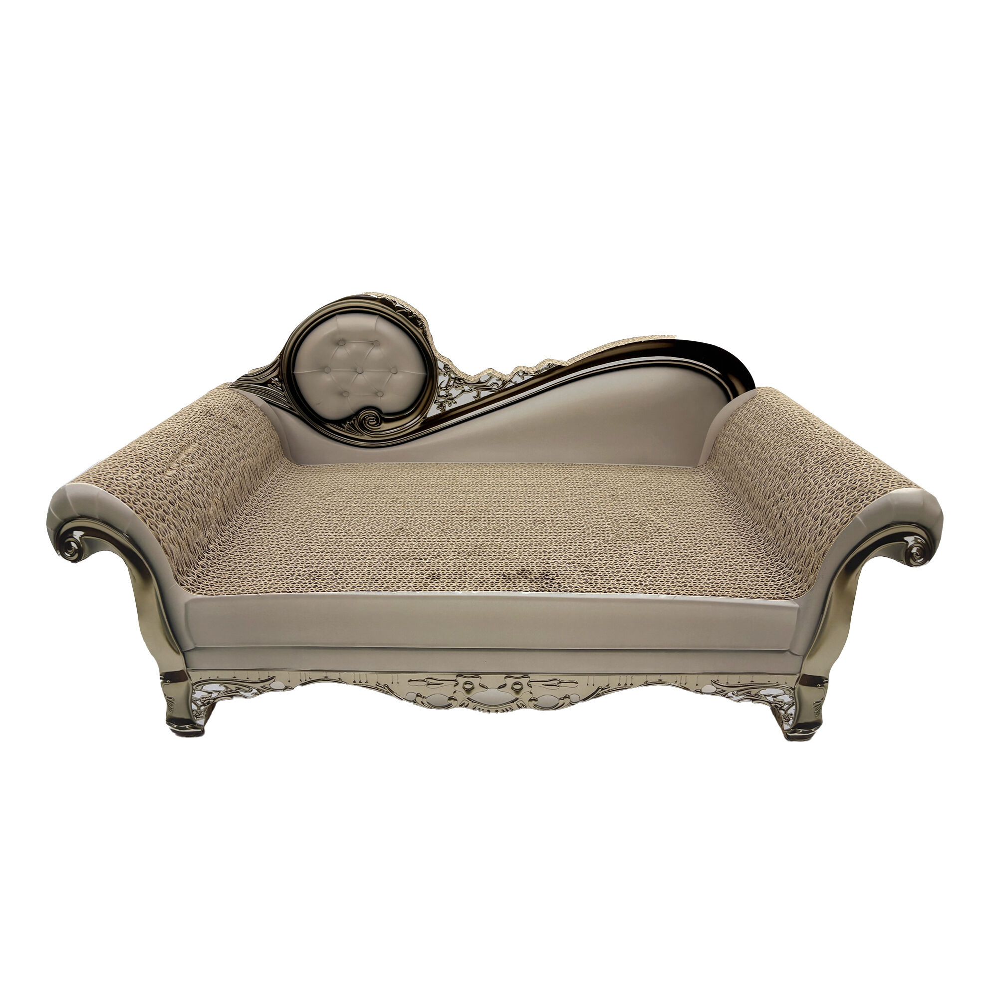 Leeby - Griffoir 2 en 1 Sofa Victorien pour Chats - Taupe Image num&eacute;ro 2