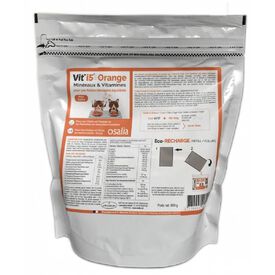 Osalia - Complément Vit'i5 Orange Eco Recharge pour Chiens et Chats < 8ans - 600g