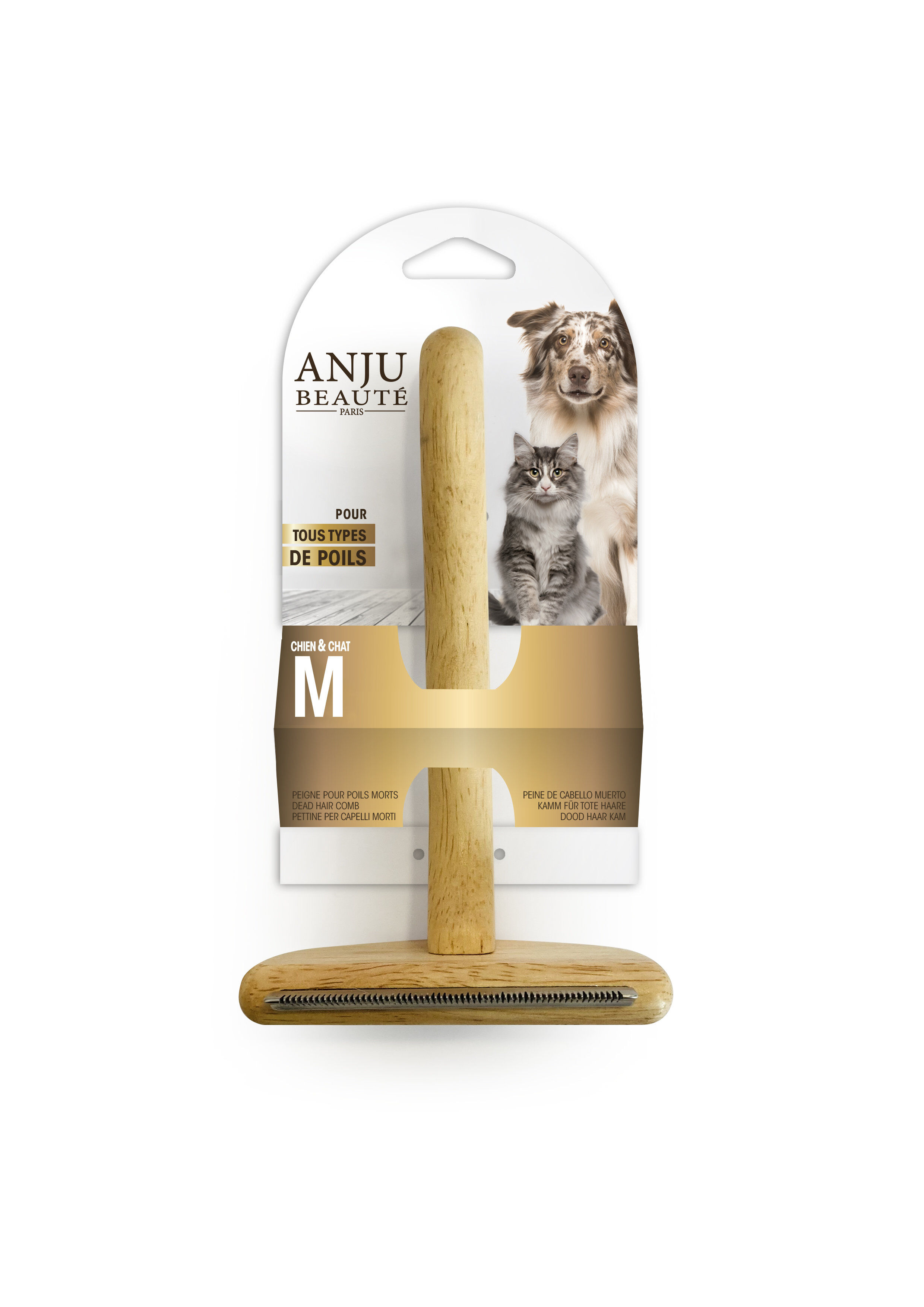 Anju Beaute - Peigne Poils Morts pour Chiens et Chats - M Image num&eacute;ro 1