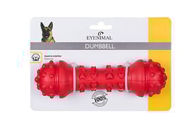 Eyenimal - Jouet DUMBBELL à Mâcher en Caoutchouc pour Chiens - 18cm