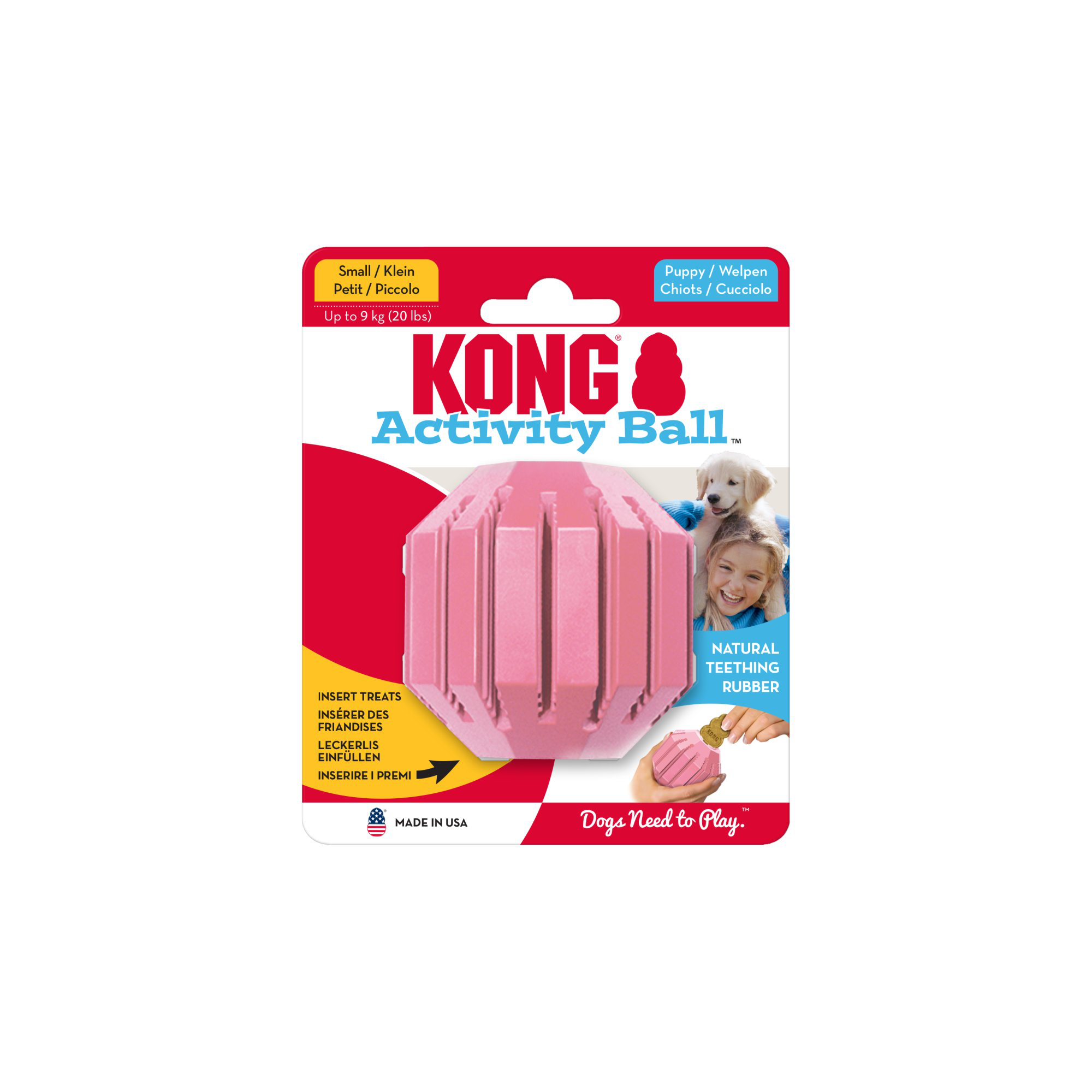KONG - Jouet Puppy Activity Ball pour Chiots et Petits Chiens Image num&eacute;ro 1