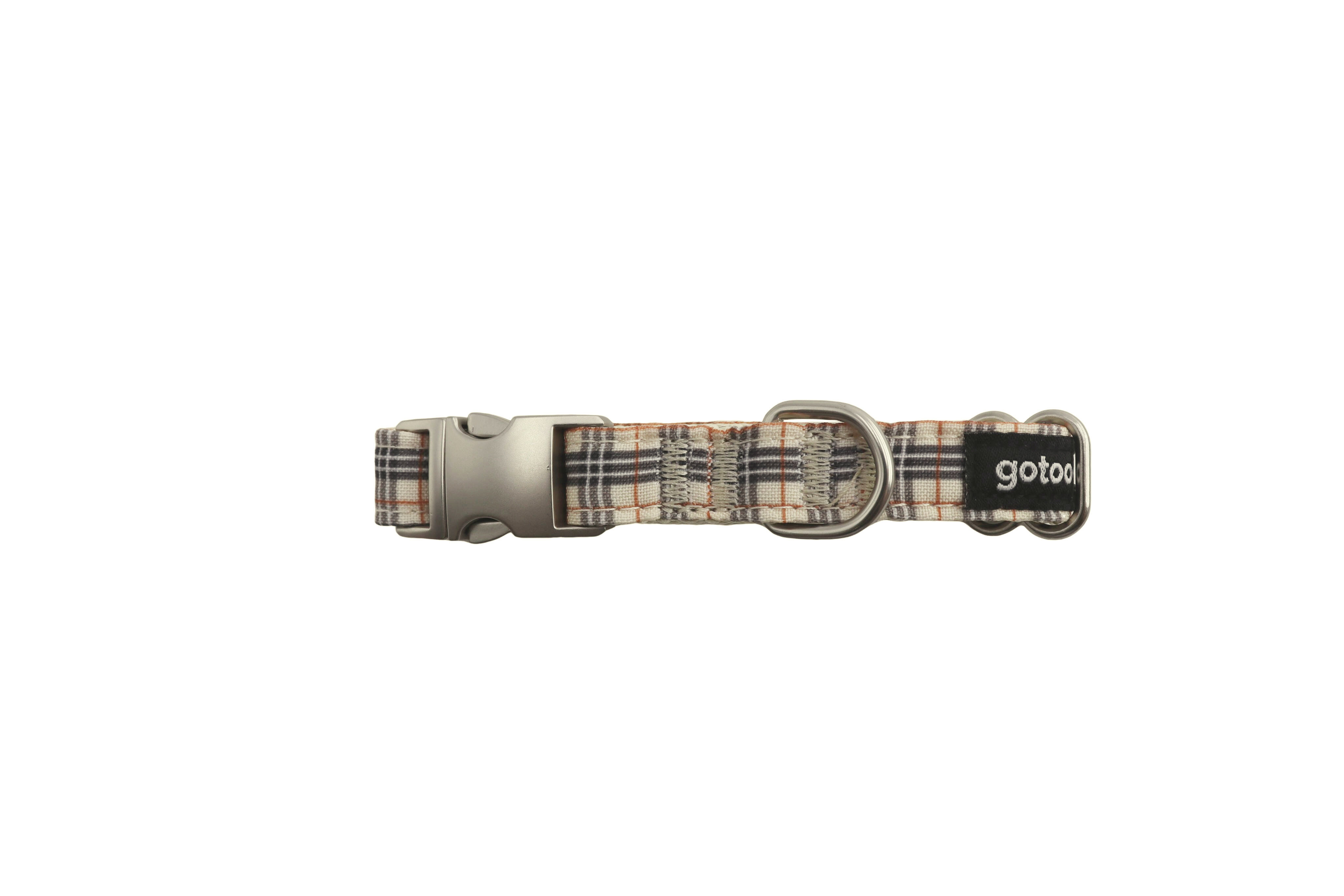 Gotoo - Collier en Tartan Marron pour Chien - XS Image num&eacute;ro 1