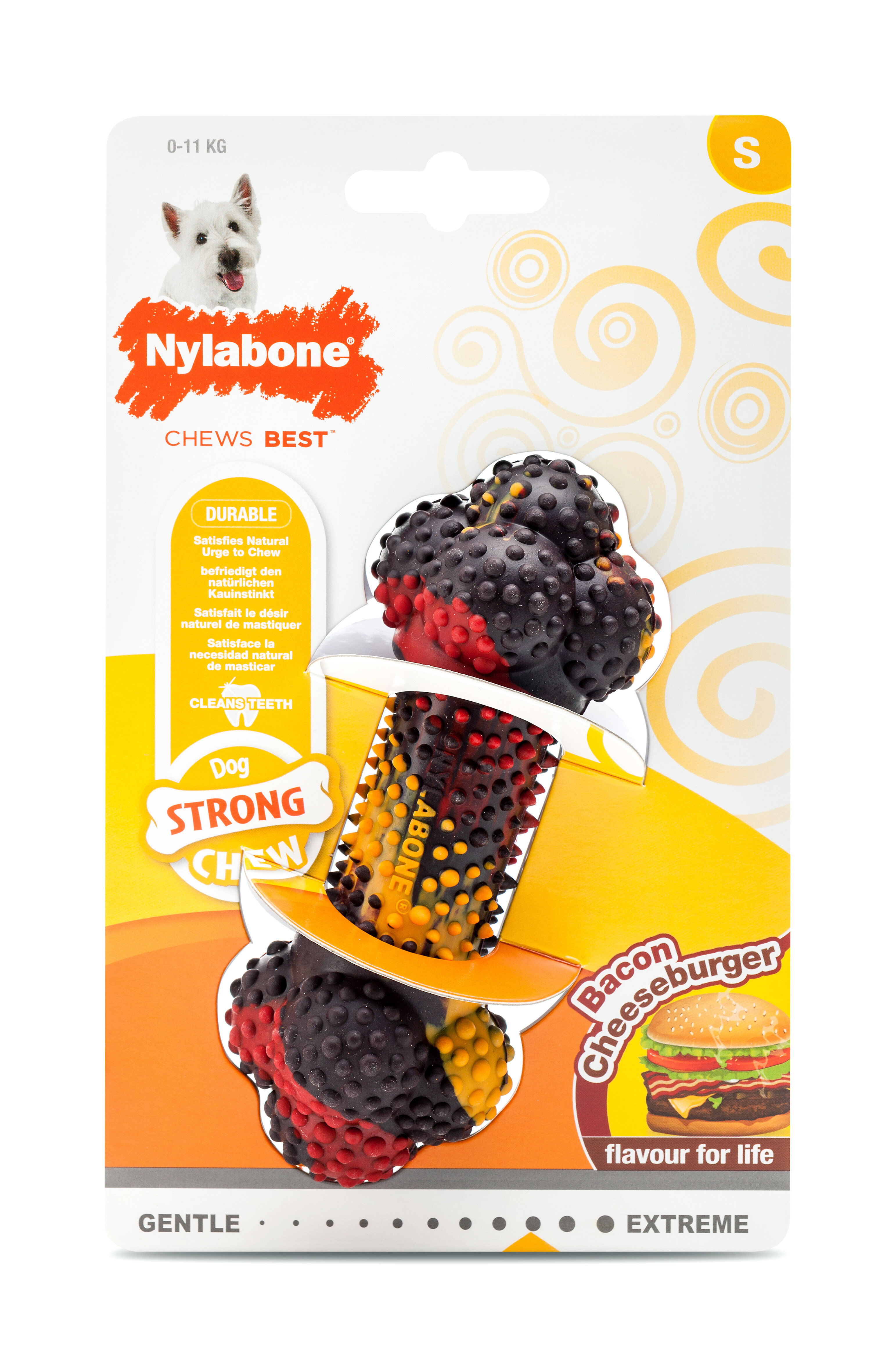 Nylabone - Jouet &agrave; M&acirc;cher Bacon Cheeseburger Strong Chew - S Image num&eacute;ro 1