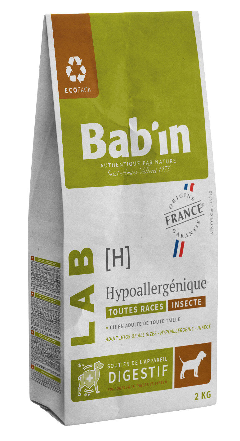 Bab'in - Croquettes V&eacute;t&eacute;rinaires LAB Hypoallerg&eacute;nique pour Chiens Medium & Maxi - 2kg Image num&eacute;ro 1