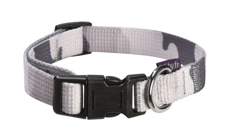Bobby - Collier Camouflage Gris XS pour Chiens - 28cm Image numéro 1 Bobby - Collier Camouflage Gris XS pour Chiens - 28cm Image numéro 1