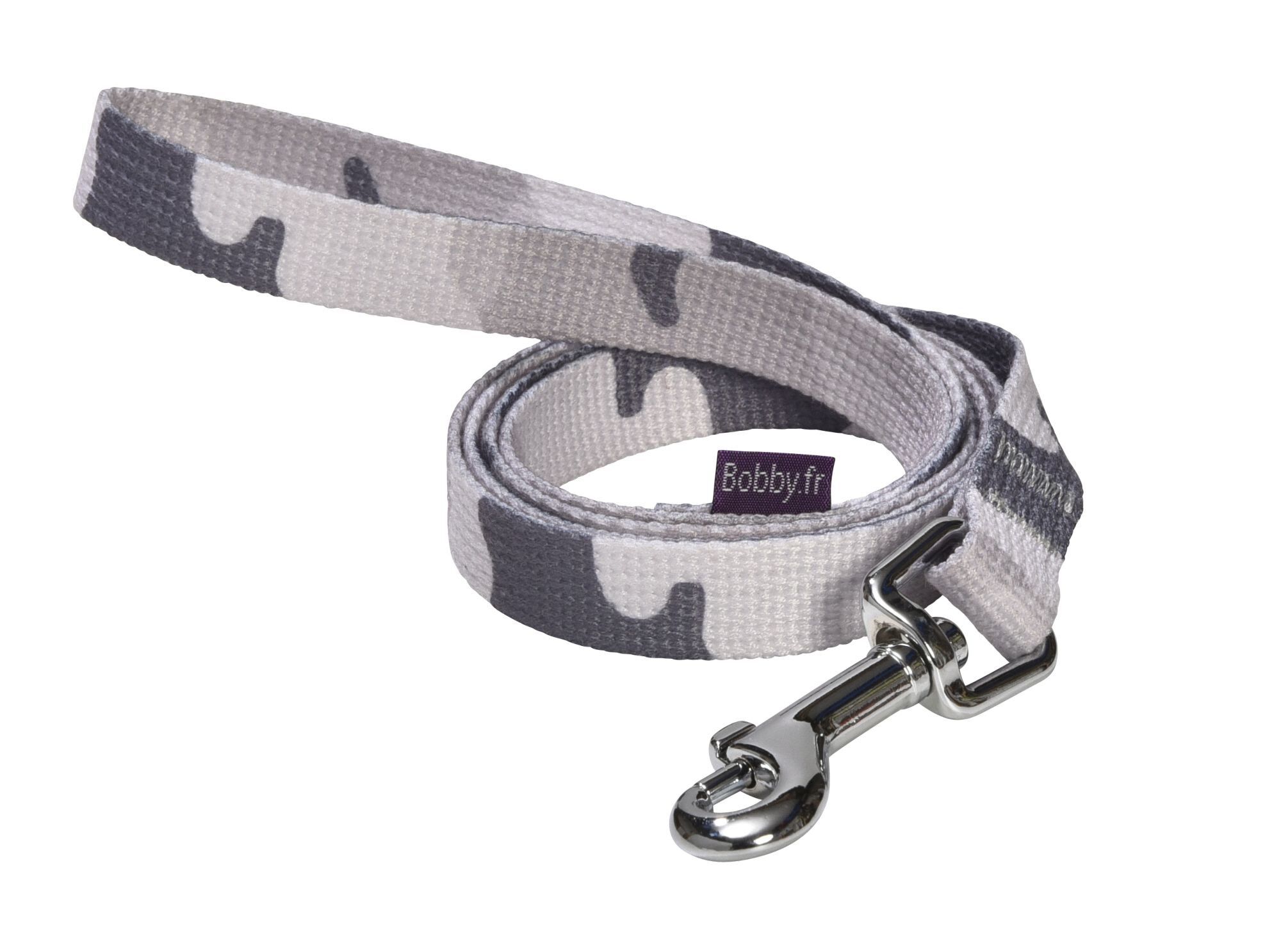 Bobby - Laisse Camouflage Gris XS pour Chiens - XS 100/1cm Image num&eacute;ro 1