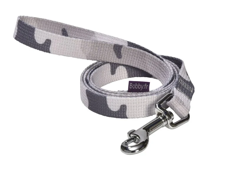 Bobby - Laisse Camouflage Gris XS pour Chiens - XS 100/1cm Image numéro 1 Bobby - Laisse Camouflage Gris XS pour Chiens - XS 100/1cm Image numéro 1