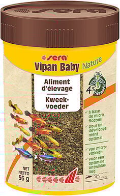 Sera - Flocons Vipan Baby Flakes pour Jeunes Poissons - 56g/100ml