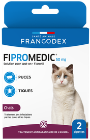 Francodex - Traitement Antiparasitaire Spot-On 50mg Fipromedic pour Chat - 2x0,5ml