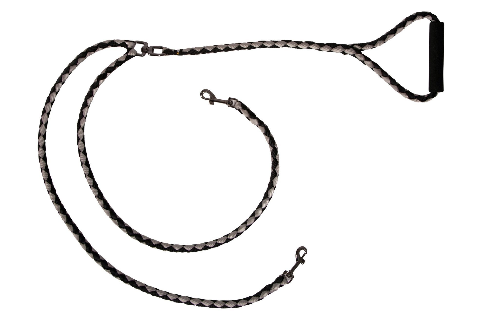 Kerbl - Laisse Double Tress&eacute;e en Tissu Nylon pour Chien - 140cm Image num&eacute;ro 1