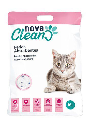 Nova Clean - Liti&egrave;re Silice Absorbante - 16L Image num&eacute;ro 1
