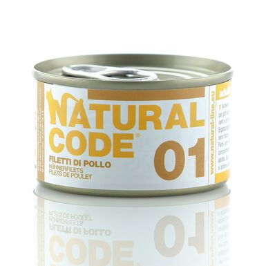Natural Code - Filets de poulet 01 pour Chats - 85g