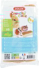 Zolux - Biscuits Crunchy Cake à la Banane et Pomme pour Rongeurs - x6