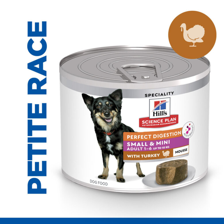 Hill’s Science Plan Perfect Digestion Adult Small&Mini Mousse Chien Adulte Petite Race Dinde - 200g Image numéro 2 Hill’s Science Plan Perfect Digestion Adult Small&Mini Mousse Chien Adulte Petite Race Dinde - 200g Image numéro 2