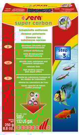 Sera - Élimine les Colorations de l'Eau Super Carbon pour Aquarium - 250g